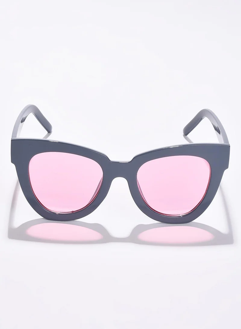 Haute Sauce  Pink Lens Black Cateye Sunglasses  | Best Price UAE