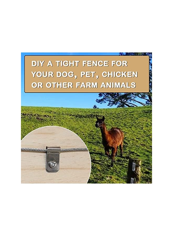 promass 200 Pcs Solar Panel Cable Clips, Fence Wire Clamps, Photovoltaic Cable Clips, Trailer Frame Wire Clamp Clips, Stainless Steel Wire Clips for Mount 12-16 Gauge (100 Wire Buckle +100 Screws) - Image 3