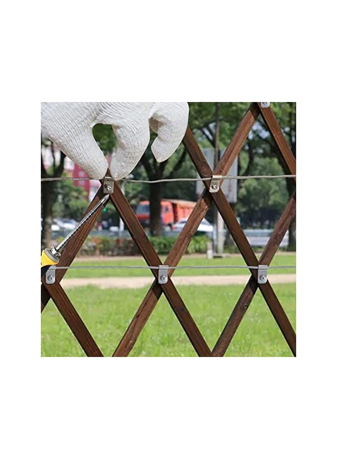 promass 200 Pcs Solar Panel Cable Clips, Fence Wire Clamps, Photovoltaic Cable Clips, Trailer Frame Wire Clamp Clips, Stainless Steel Wire Clips for Mount 12-16 Gauge (100 Wire Buckle +100 Screws) - Image 2