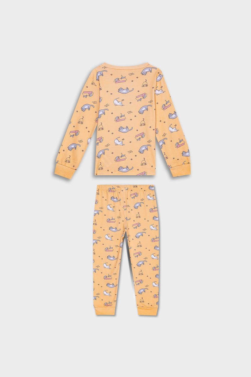 DeFacto Baby Girl Animal Patterned 2 Piece Pajamas Set  - Image 2