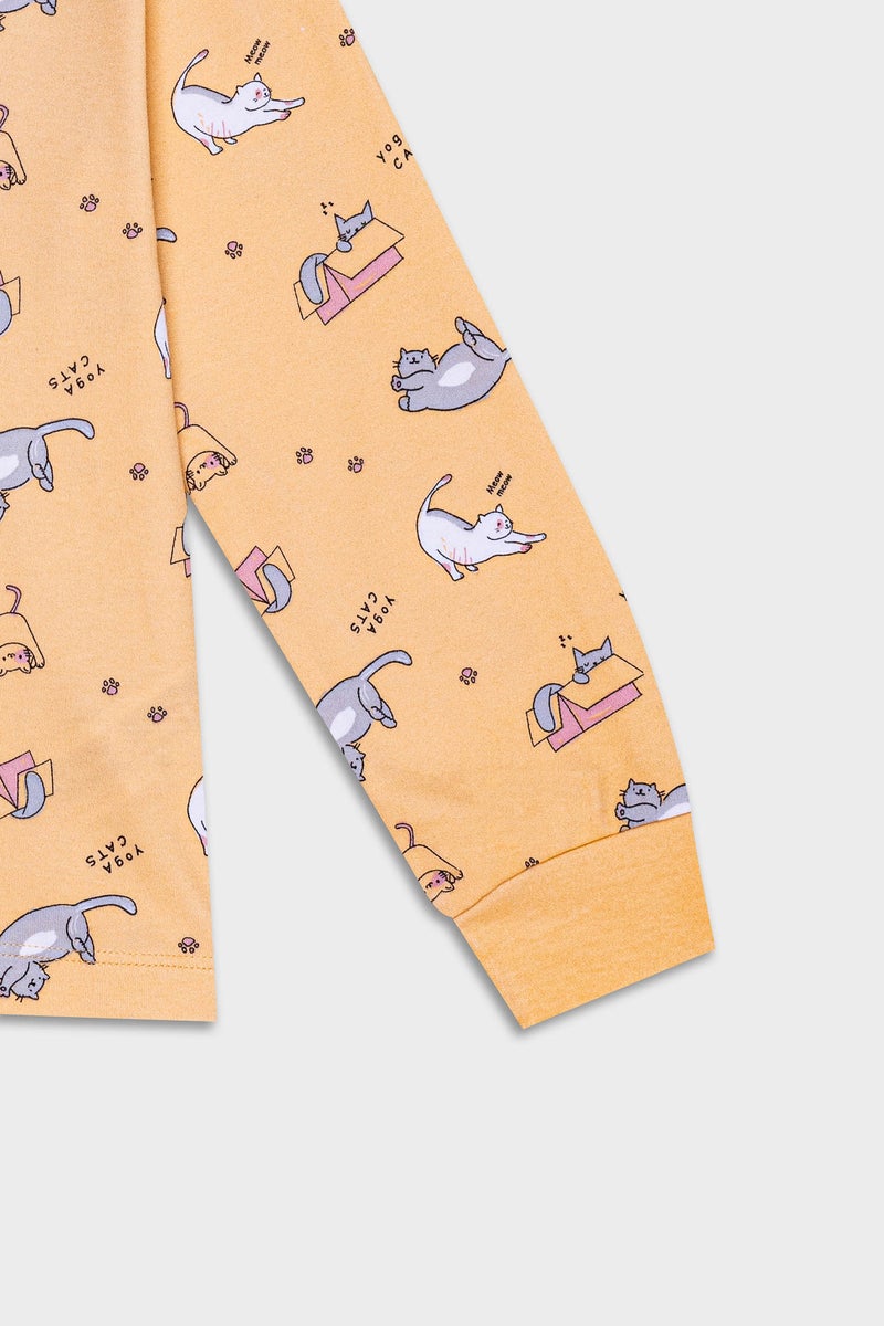 DeFacto Baby Girl Animal Patterned 2 Piece Pajamas Set  - Image 5