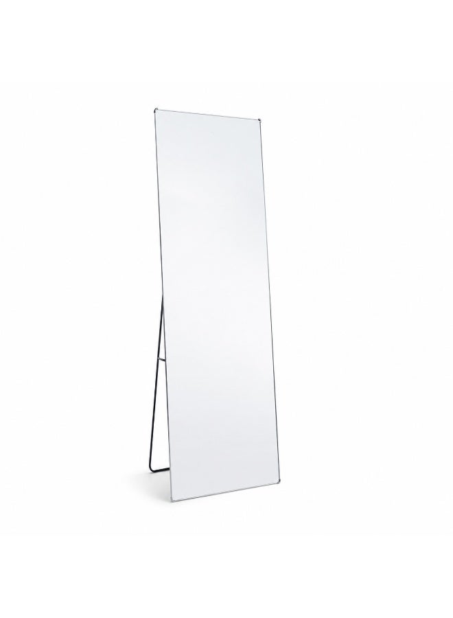 alsaada home Rectangular Wall Mounted Decor Mirror with Metal Frame, 160x50 cm - SILVER - Image 1