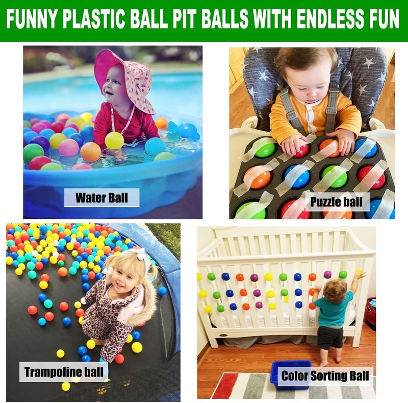 LANGXUN 50 100 200 Balls Soft Plastic Ball Pit Balls for Kids Gift for Baby Toddler Birthday Christmas Ball Pit Play Tent Baby Kiddie Pool Water Toys Party Decoration - Image 4