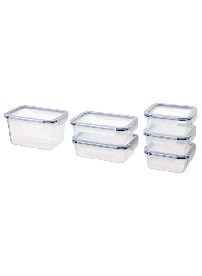 Zaboon Food container with lid, set of 6, plastic - Image 1