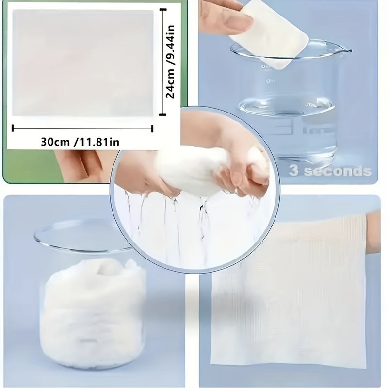 Portable Compressed Towels 14pcs Box Disposable Face Wipes Reusable Cleaning Cloths Makeup Remover Travel Use - Image 3
