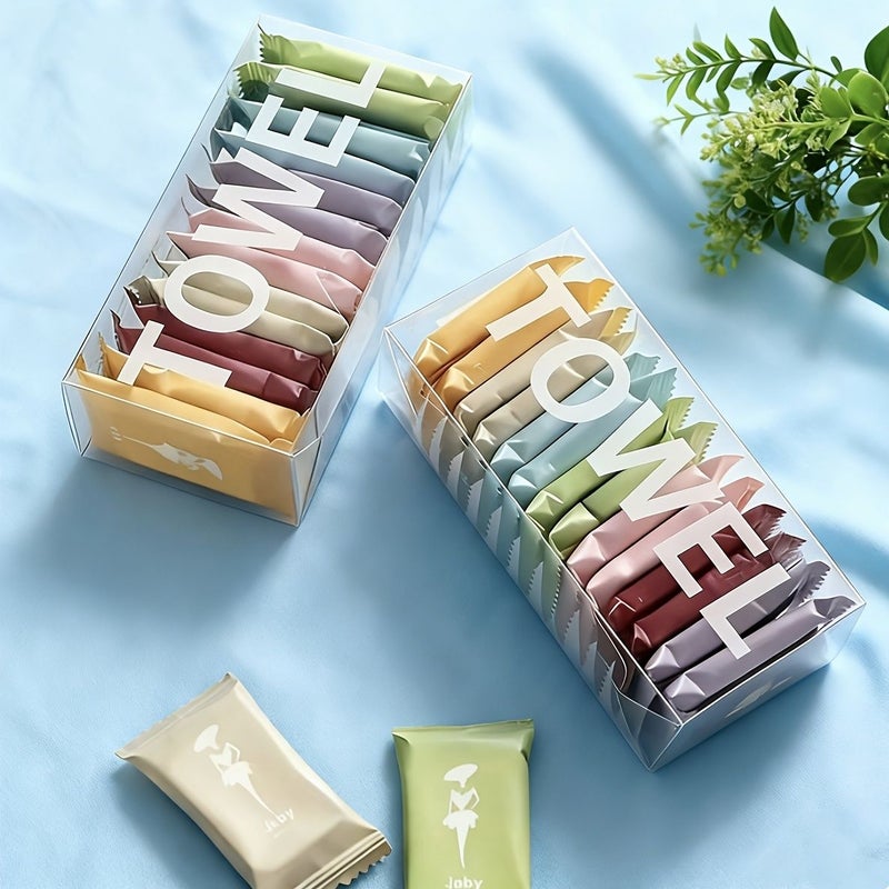 Portable Compressed Towels 14pcs Box Disposable Face Wipes Reusable Cleaning Cloths Makeup Remover Travel Use - Image 2