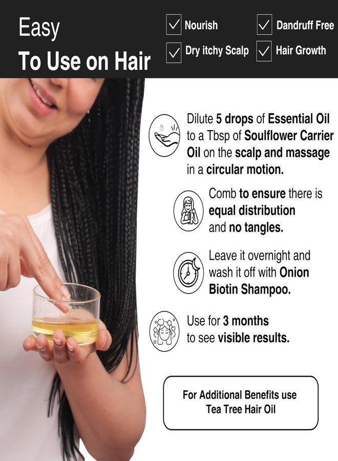 Soulflower Rosemary Essential Oil & Tea Tree Essential Oil For Acne,Dandruff 100% Pure,Natural,Undiluted & Premium Oil-Ecocert Cosmos Organic Certified-Pack Of 2 (30Ml & 15Ml With Free Dropper) - Image 5