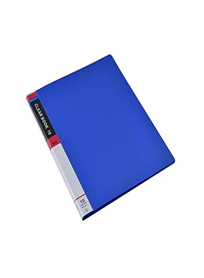 Bindermax High Quality Sturdy and Durable A4 Size 10 Pocket Display File or Fixed Display Book or Presentation File Folder by Bindermax Set of Two(only Blue) - Image 1