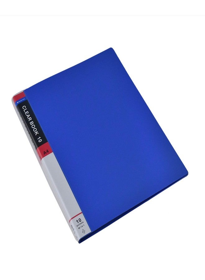 Bindermax High Quality Sturdy and Durable A4 Size 10 Pocket Display File or Fixed Display Book or Presentation File Folder by Bindermax Set of Two(only Blue) - Image 4