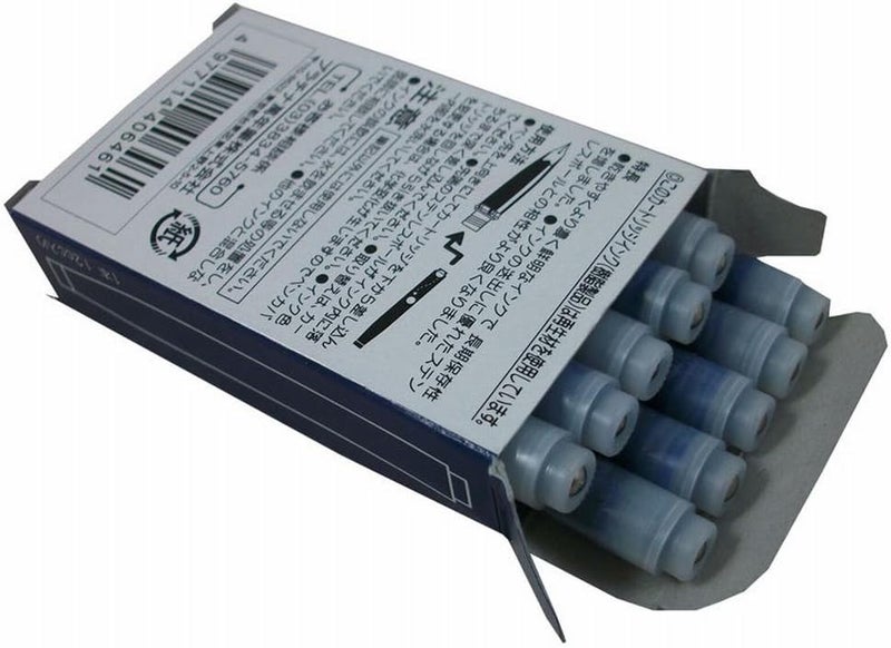 Platinum Fountain Pen Dye-based Ink Cartridge - Blue Black - Pack of 10 - Image 3