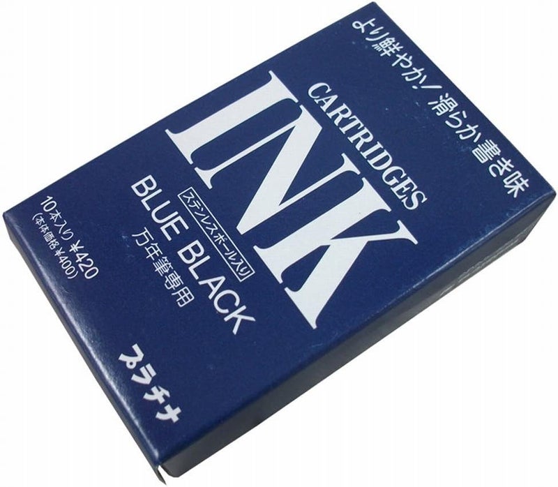 Platinum Fountain Pen Dye-based Ink Cartridge - Blue Black - Pack of 10 - Image 1