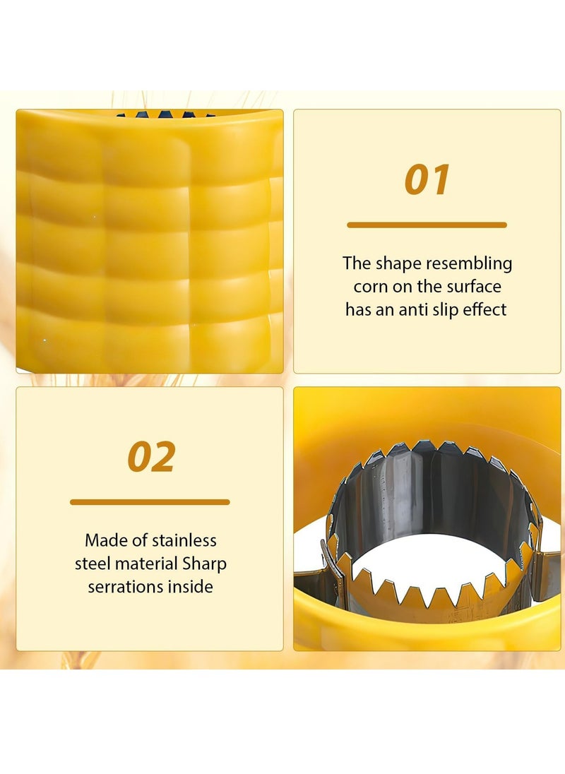 Oasisgalore - 3 Pack Corn Cutter Stripper Stainless Steel Corn Peeler Corn Stripping Tool for Home Kitchen - Image 1