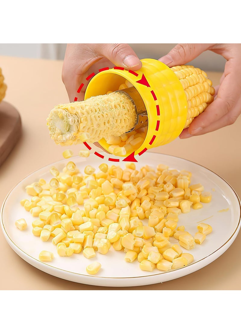 Oasisgalore - 3 Pack Corn Cutter Stripper Stainless Steel Corn Peeler Corn Stripping Tool for Home Kitchen - Image 1