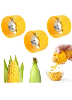 3 Pack Corn Cutter Stripper Stainless Steel Corn Peeler Corn Stripping Tool for Home Kitchen
