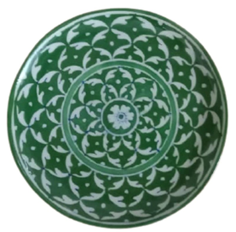CRAFT PARK Jaipur Blue Pottery Home Decor Wall Hanging Handmade PlateServing Plate 25 cm x 25 cm x 3 cmCFPP5