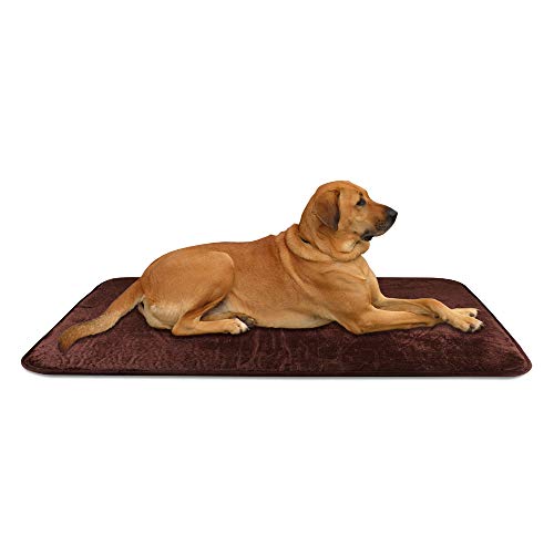 Metron- Faux Leather Dog Cat Pet Bed Mat Soft Crate Mat with Anti-Slip Bottom Machine Washable Pet Mattress for Dog Cat Sleeping-Large Size - Image 1