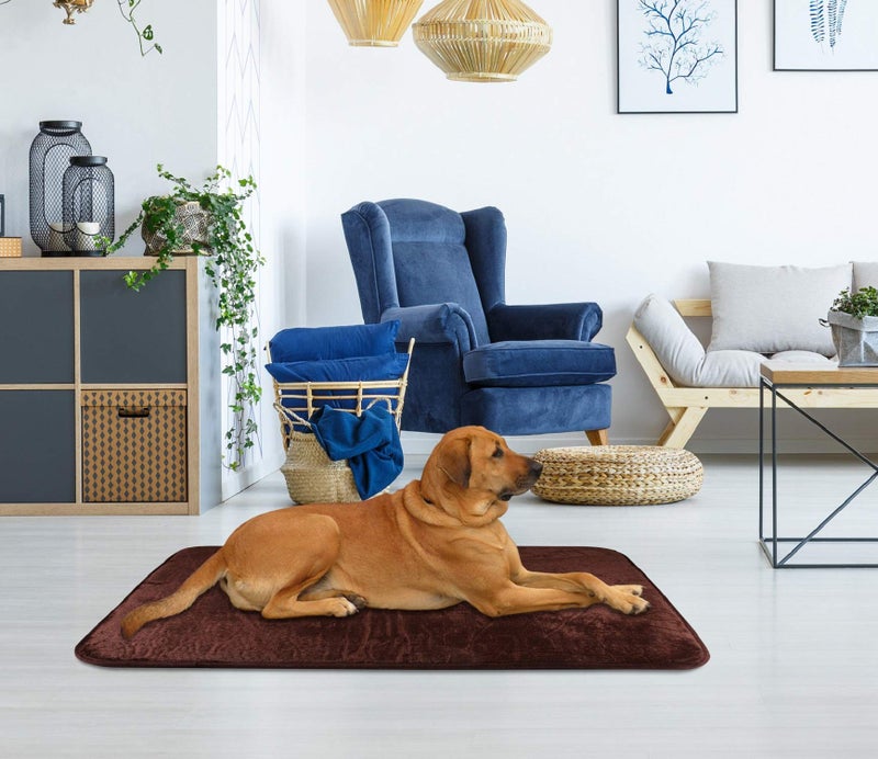 Metron- Faux Leather Dog Cat Pet Bed Mat Soft Crate Mat with Anti-Slip Bottom Machine Washable Pet Mattress for Dog Cat Sleeping-Large Size - Image 2