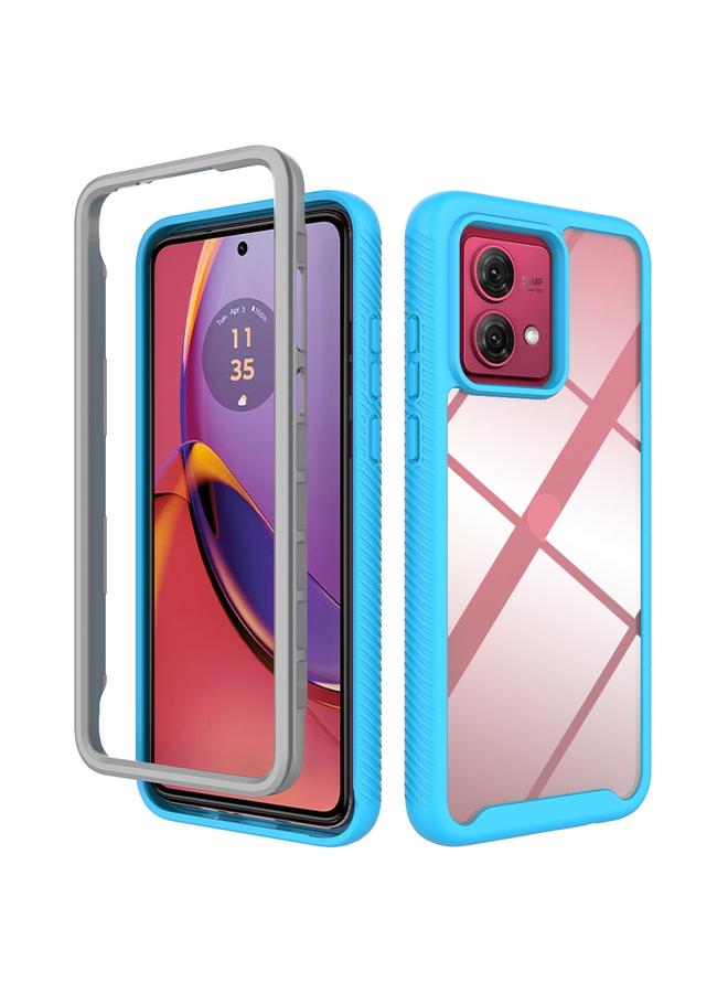 S-TOP Case For Motorola Moto G84 Starry Sky Solid Color Shockproof TPU Clear PC Phone Case - Image 1