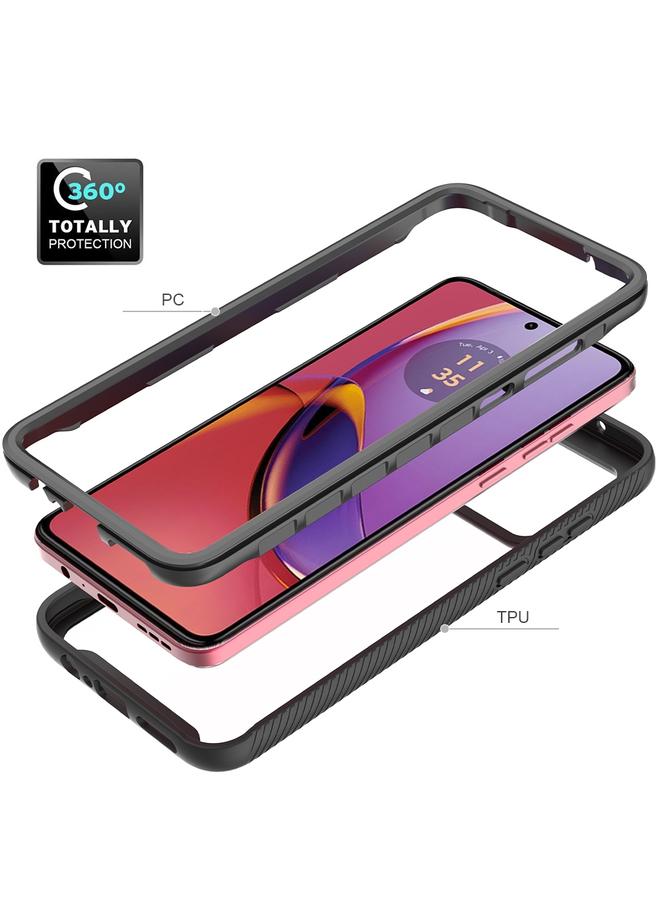 S-TOP Case For Motorola Moto G84 Starry Sky Solid Color Shockproof TPU Clear PC Phone Case - Image 5