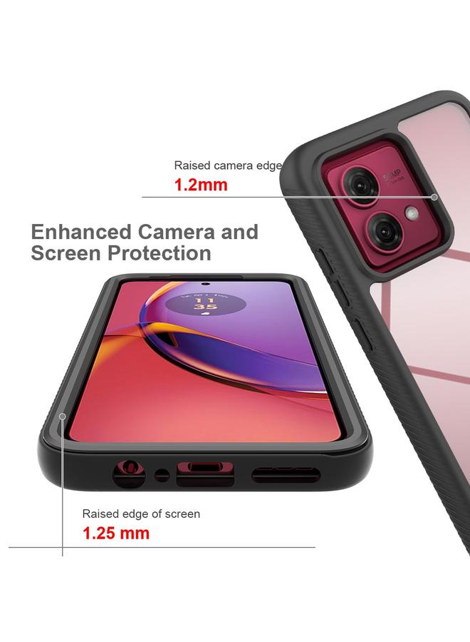 S-TOP Case For Motorola Moto G84 Starry Sky Solid Color Shockproof TPU Clear PC Phone Case - Image 4