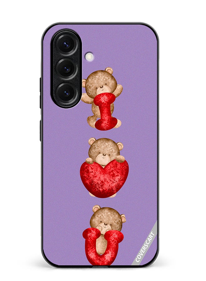 VR CREATIVE Protective Case Cover For Samsung Galaxy S25 Plus Bear I Love You Design Multicolour