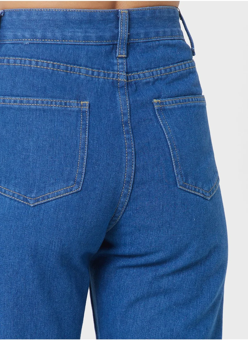 Ginger High Waist Straight Fit Jeans