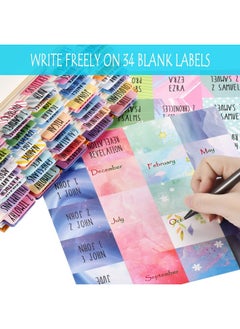 Gomigle Bible Tabs Old And New Testament Bible Tabs For Women/Men/Kids 100 Pcs Bible Book/Index Tabs For Study Bible Bible Chapter Tabs For Journaling Bible Easytoread 66 Books 8 Ref 19 Blank Tabs  - Image 5