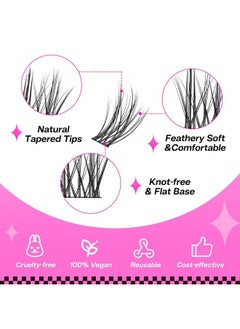 Calailis Individual Lashes, Diy Eyelash Extensions, Super Thin Glue-Based Band, Natural Look Reusable, 11/13/15/15Mm,Lasting For 48 Hours Individual Diy Eyelashes(Ys02)  - Image 5