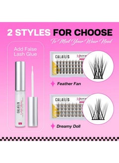 Calailis Individual Lashes, Diy Eyelash Extensions, Super Thin Glue-Based Band, Natural Look Reusable, 11/13/15/15Mm,Lasting For 48 Hours Individual Diy Eyelashes(Ys02)  - Image 4