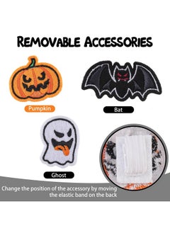 PUPTECK Halloween Cat Collar Breakaway With Bells  3 Pack Kitten Collar Outfit Adjustable For Girl Boy Small Pet Puppy Bunny Costume With Safety Buckle, Orange Purple Black  - Image 5