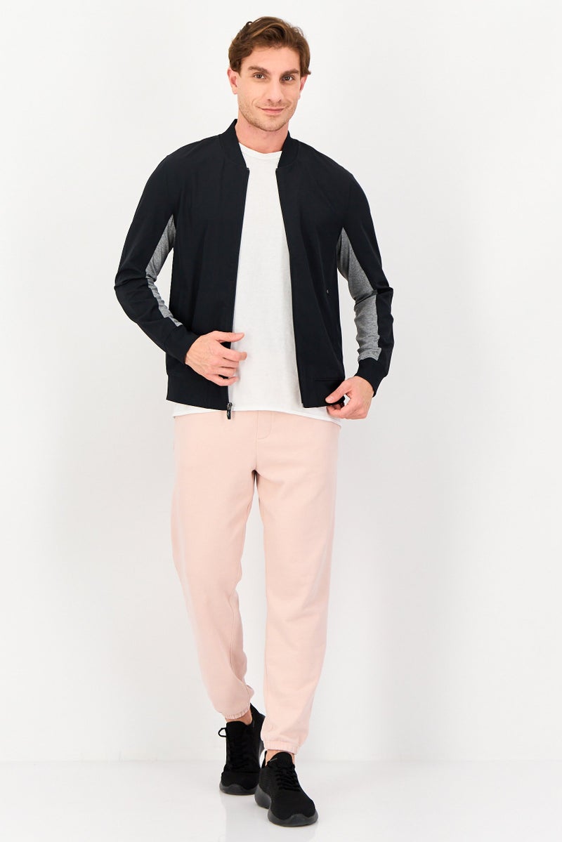 SKECHERS Men Sportswear Fit Long Sleeve Outdoor Varsity Jacket, Black - Image 3