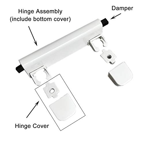 VALLVATER Toilet Seat Hinge Kit for Elongated Toilet Seat Compatible with Kohler 1150464-0, Slow and Quiet Close Design, White - Image 2