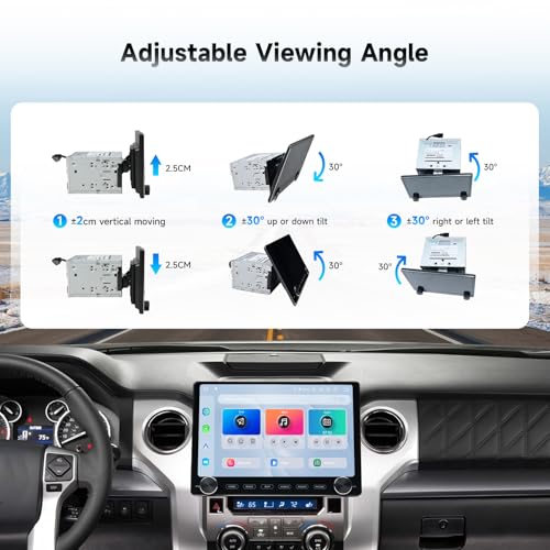 Dasaita 11.6" Double Din Snapdragon 13 Car Stereo Upgrade with Wireless Carplay & Android Auto, 8-Core 6GB+64GB Head Unit GPS Navigation, Plug & Play 18FM/12AM Radio, 5G WiFi & 4G LTE - Image 3