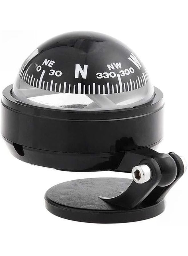 Black Car Dashboard Compass with Direction Guidance Tool for Camping Hiking - Image 1