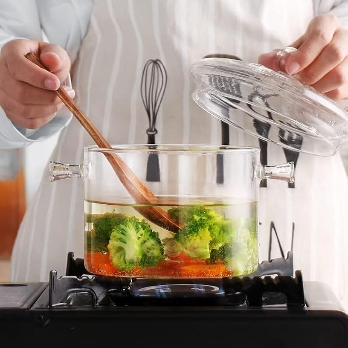 Unity Na 1500Ml Glass SaucepanThick Borosilicate Glass PotClear Glass Cooking PotHeat Resistant Glass Cooking PotMultiFunction Stew Pot With Cover StoveTop Cooking Pot For Kitchen - Image 3