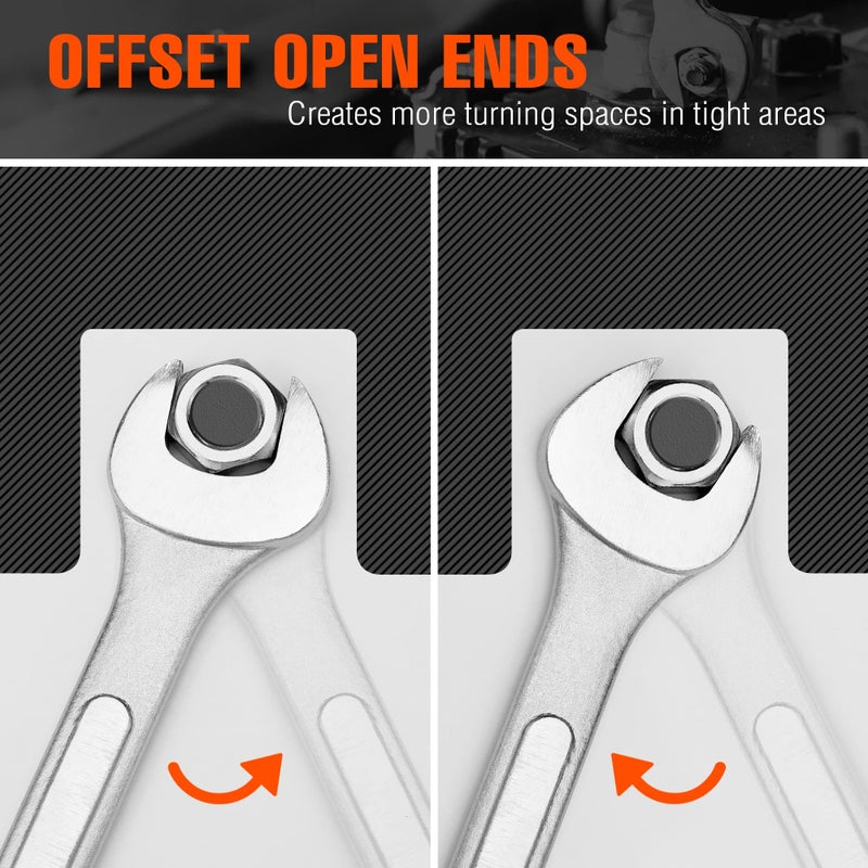 ValueMax Mechanics Wrench Set Metric and Standard, 20PCS Complete Combination Wrenches Roll Set. SAE 1/4" to 3/4", Metric 6mm to 18mm, Full Wrench Set with Roll up Pouch - Image 5
