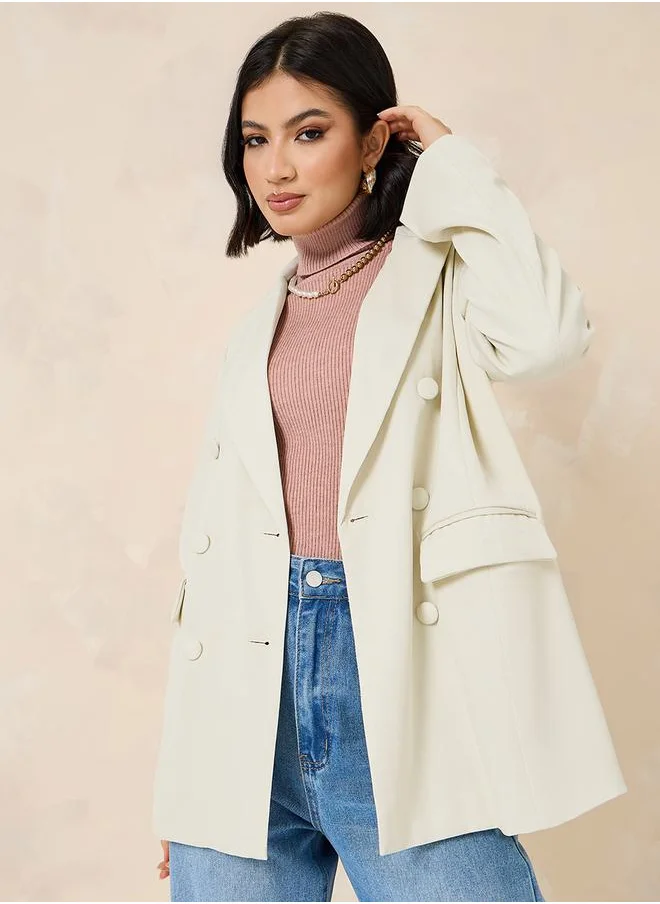 ستايلي Oversized Double Breasted Blazer