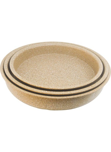 OMS 3 Piece Granite Tray Set 3086 Black Brown  - Image 1