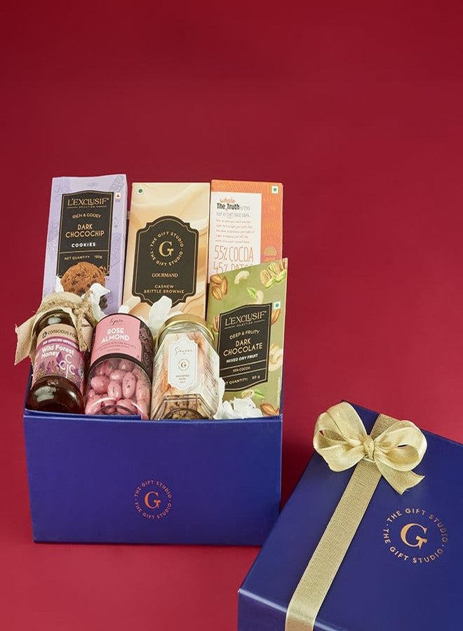 THE GIFT STUDIO.COM Amour & Indulgence | Luxury Gift Hamper for Couples | Premium Chocolates & Treats | Romantic Gift for Him & Her - Image 2