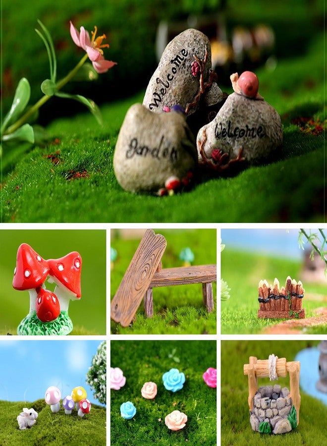 CHAKANLX Fairy Garden Accessories, Fairies Welcome Garden Kit, 48pcs Miniature Fairy Garden Ornament for Christmas Decoration Fairy Garden Potted Plant Desk Decor - Image 2