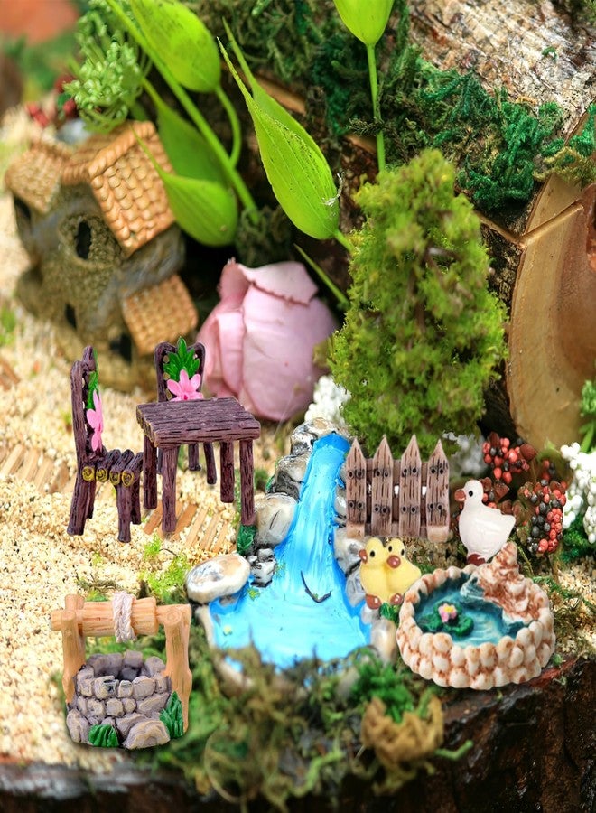 CHAKANLX Fairy Garden Accessories, Fairies Welcome Garden Kit, 48pcs Miniature Fairy Garden Ornament for Christmas Decoration Fairy Garden Potted Plant Desk Decor - Image 4