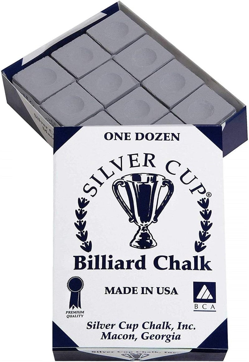 Bankers Gray Billiard Chalk Box of 12 USA