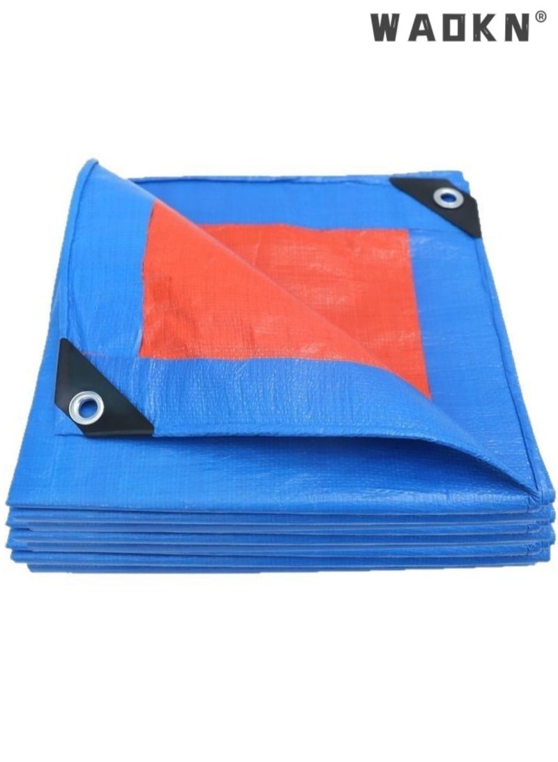 WAOKN Extended Coverage Performance Tool (2*3M) Super-Sized Tarp Cover - Blue Waterproof & Durable for Tarpaulin, Canopy Tents, Boats, RVs, & Pool Protection - Image 1