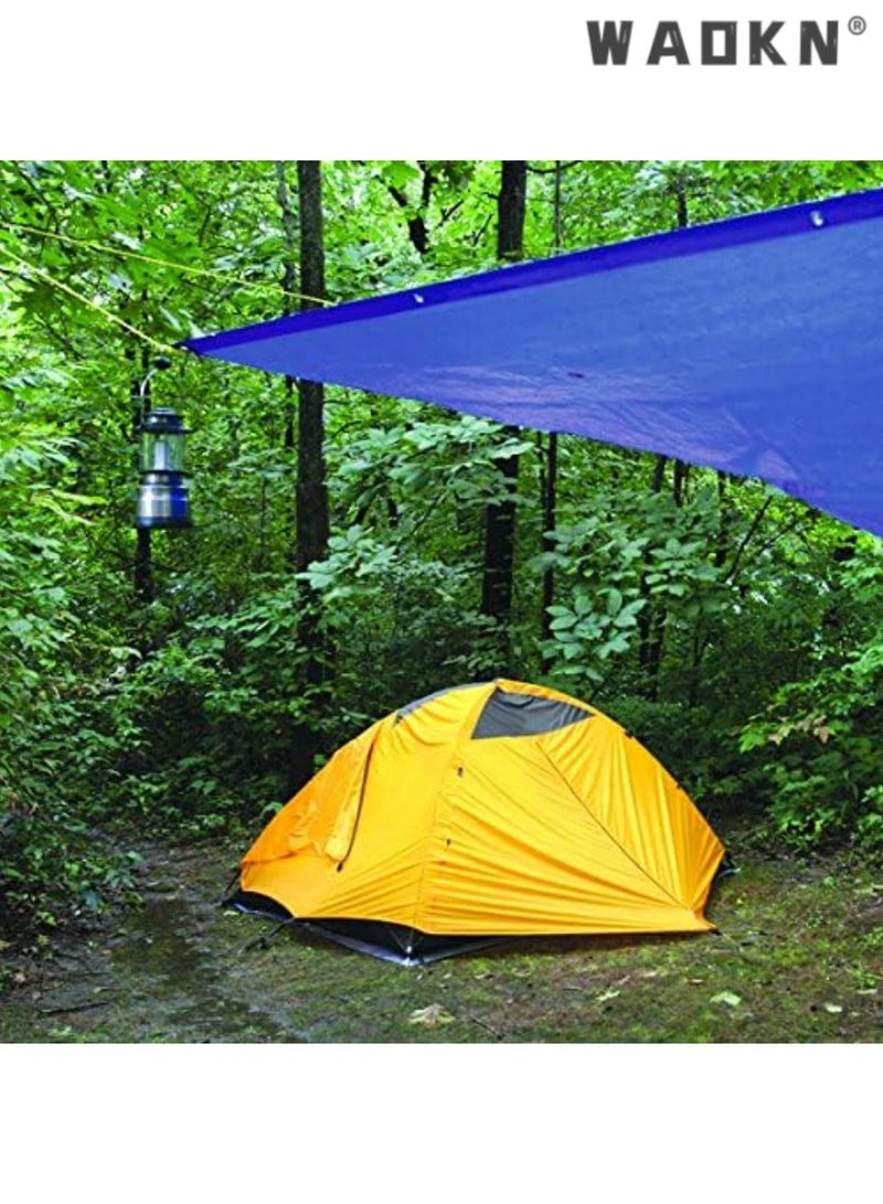 WAOKN Extended Coverage Performance Tool (2*3M) Super-Sized Tarp Cover - Blue Waterproof & Durable for Tarpaulin, Canopy Tents, Boats, RVs, & Pool Protection - Image 5
