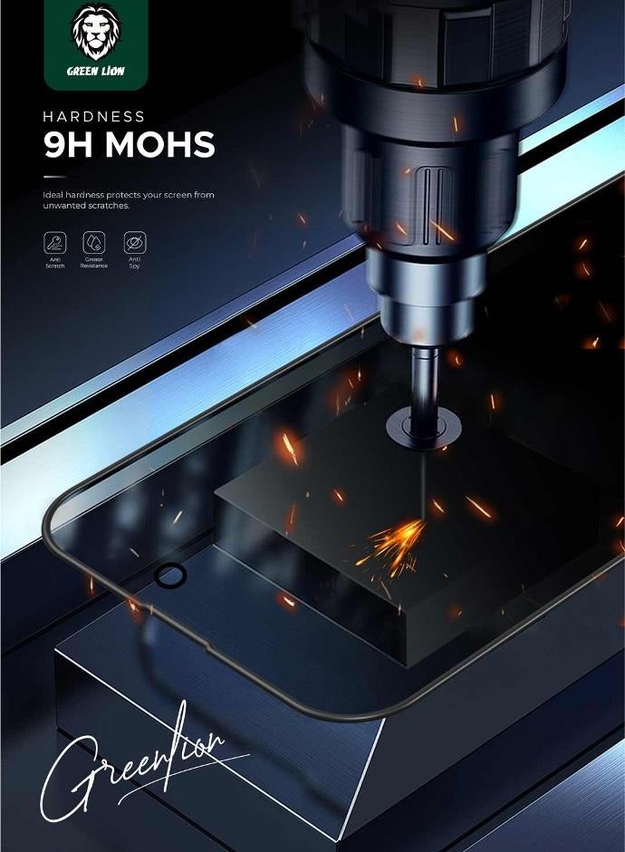 GREEN LION iPhone 15 Pro Screen Protector 3D Silicone Privacy Glass / Anti Fingerprint / Grease Resistance / Anti Scratch / Bubble Free / Blocked Side Viewing / Highly Responsive / Crystal Clear - Black - Image 5