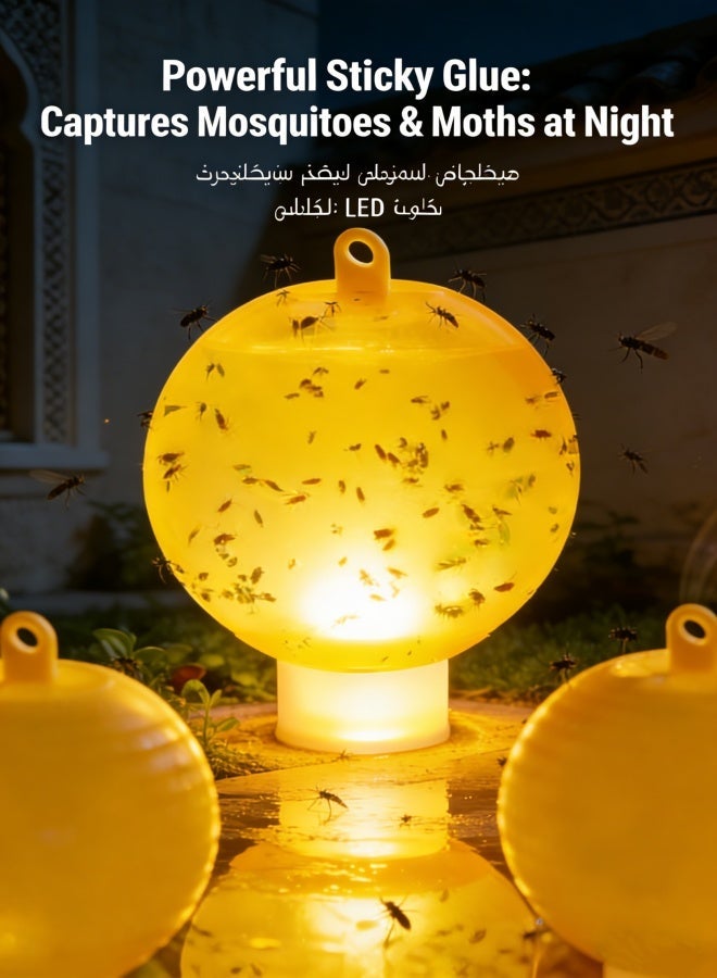 4 Pcs Sticky Fruit Fly Trap Ball Adhesive Fly Catching Ball Sticky Glue Fly Gnat Wasp Hornet Mosquito Bugs Flying Insects Trap Ball Traps (4 Pack) - Image 4