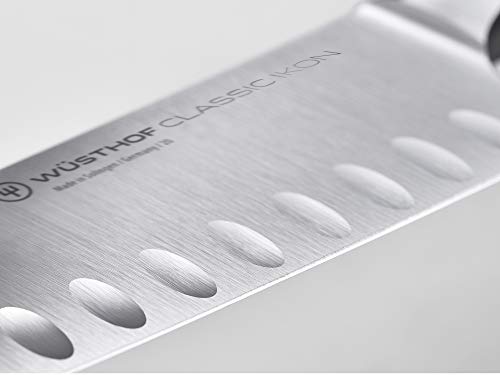 WÃ¼sthof WÜSTHOF Classic IKON 5" Hollow Edge Santoku Knife, Black - Image 2
