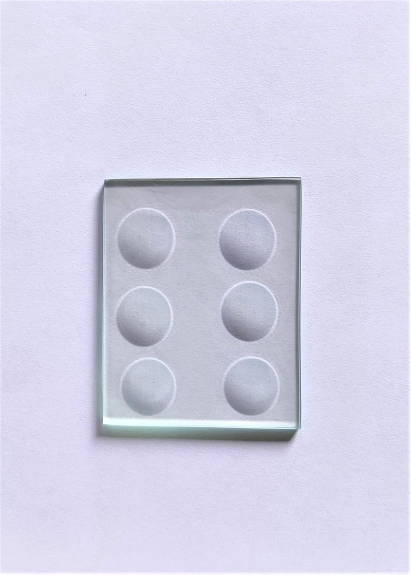 Aim Cavity Slide Glass Six Cavity (6 Depression Concave) pack of 2 - Image 1