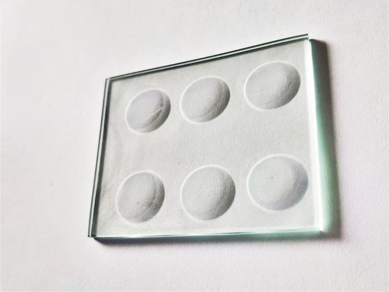 Aim Cavity Slide Glass Six Cavity (6 Depression Concave) pack of 2 - Image 2