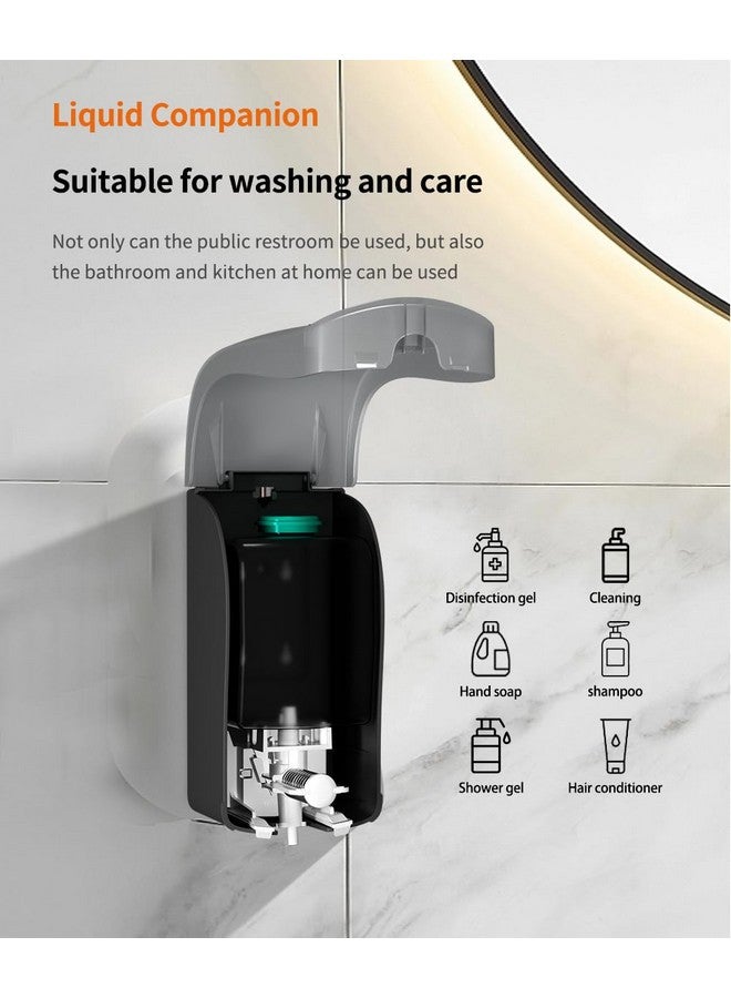 CHUANGDIAN Manual Foam Soap Dispenser, 35oz (1000mL) Commercial Refillable Foaming Soap Dispenser-Transparent Black, CHUANGDIAN - Image 4